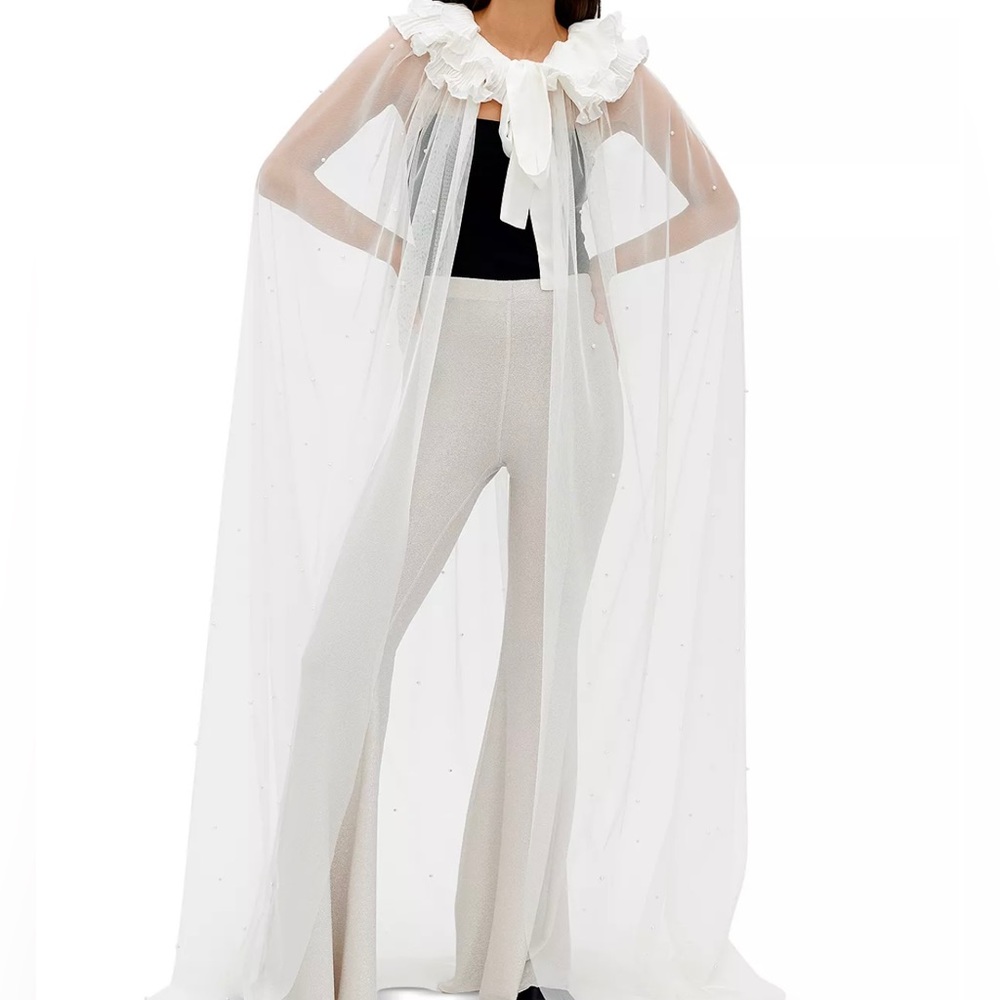 Sleeper Sheer White Cape Wrap